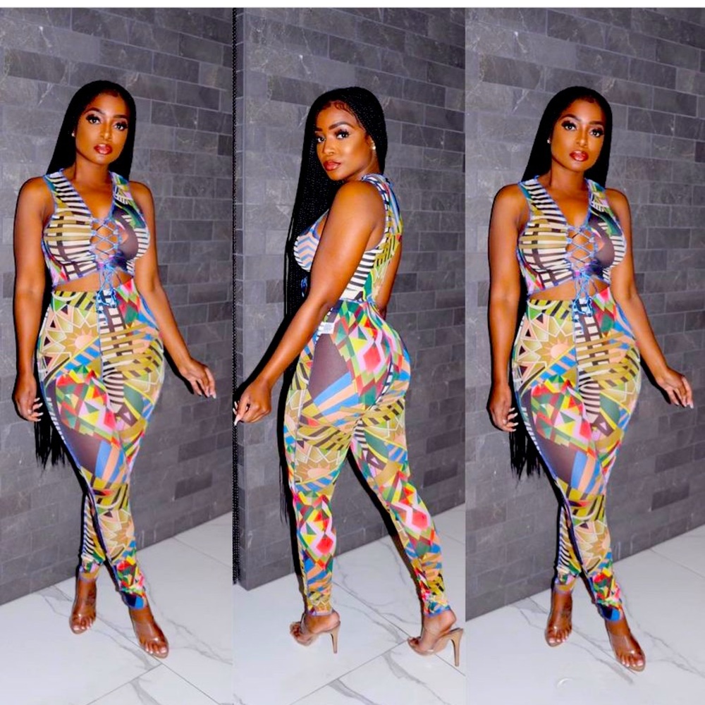 See Through Tribal Two Piece